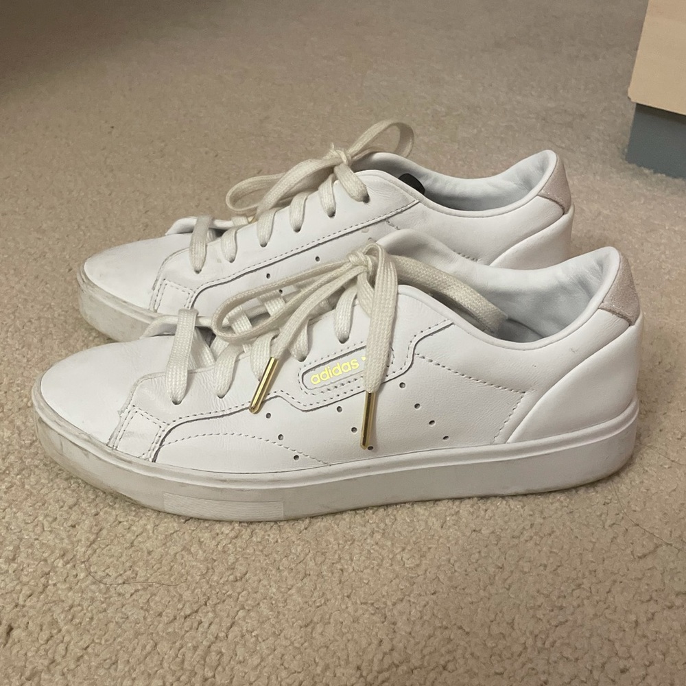 White Adidas Sneakers Size 6